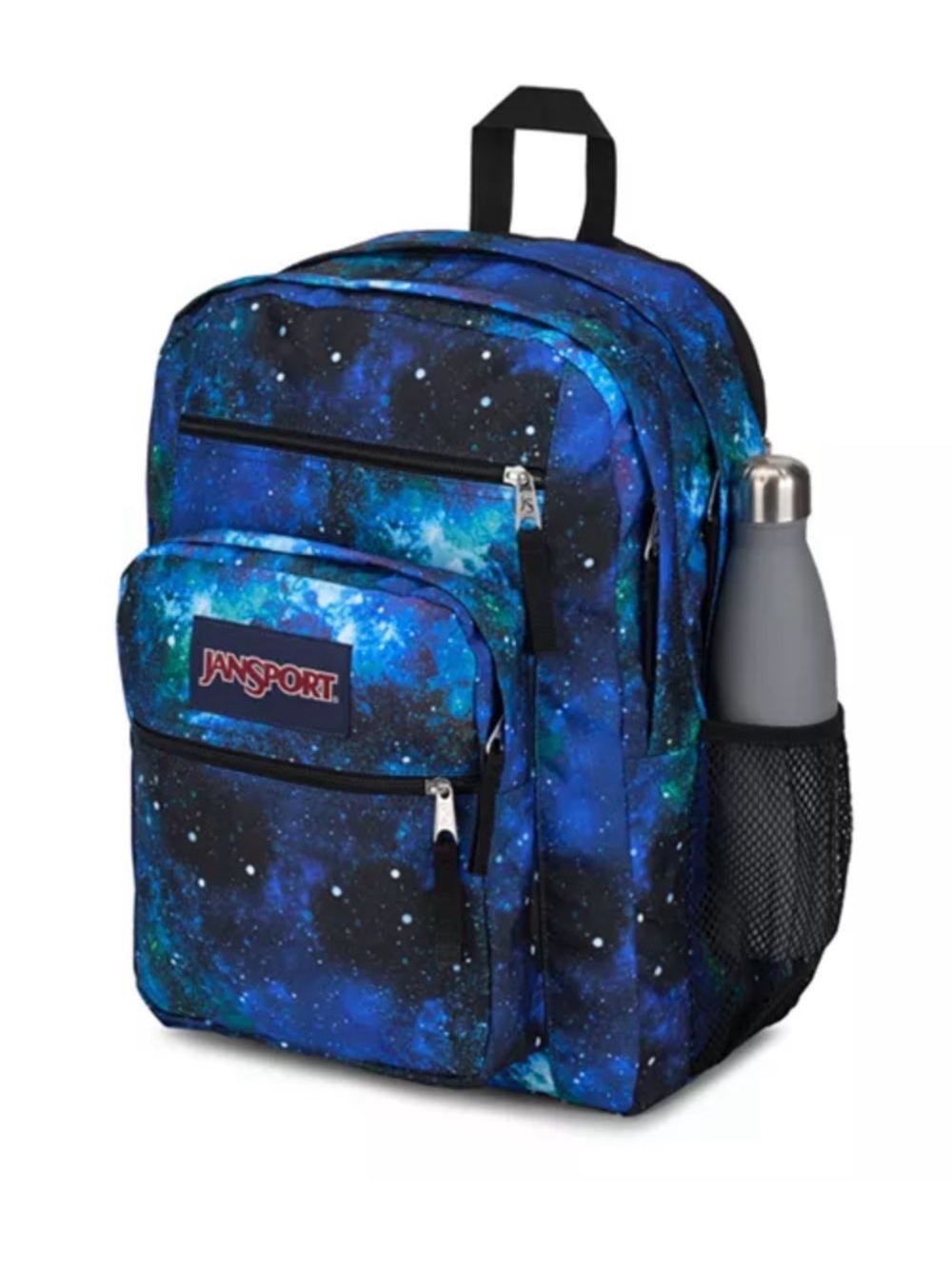Jansport Cyberspace Galaxy Print Backpack Big Student Blue Black Teal - Picture 2 of 16
